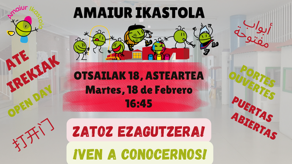 Jornada de puertas abiertas de Amaiur Ikastola